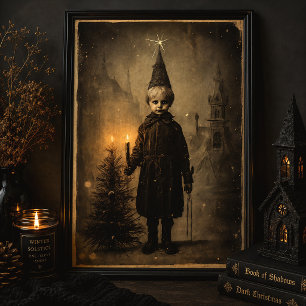 Creepmas Spooky Gothic Vintag Boy Poster