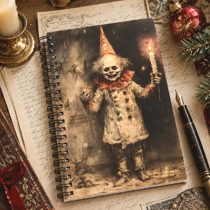 Creepmas Spooky Gothic Vintag Clown Notizbuch