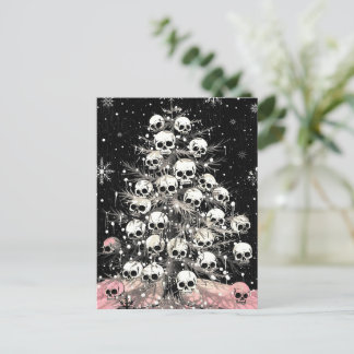 Creepmas Spooky Skulls Gothic Postkarte