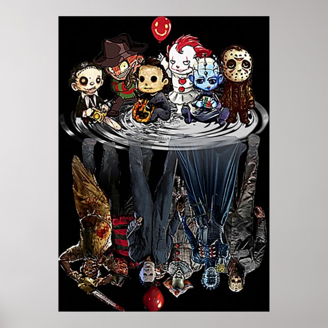 Creeps Halloween Horror Movies Gift Poster (Vorne)