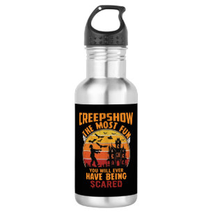 Creepshow Halloween Zombie Spukhaus Sonnenuntergan Edelstahlflasche