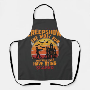 Creepshow Halloween Zombie Spukhaus Sonnenuntergan Schürze