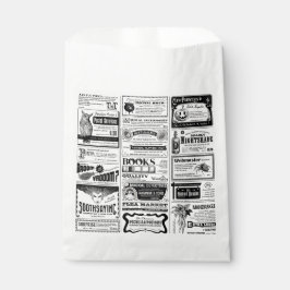 Creepy antique halloween Newspapier weiß Geschenktütchen