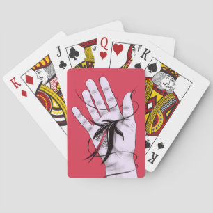 Creepy Art komisches Gothic Hand Biting Blume Mons Spielkarten