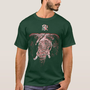 Creepy ArtworkJapanisch Dangerous Wild Elephant An T-Shirt