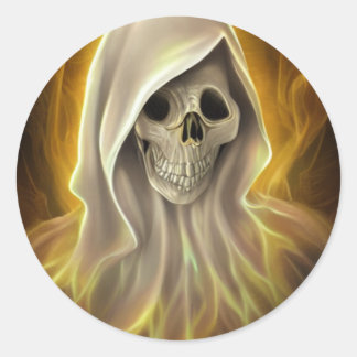 Creepy beängstigend Ghost Classic Round Sticker