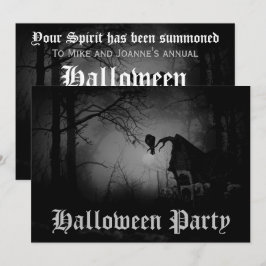 Creepy Beängstigend Raven in Forest Halloween-Part Einladung