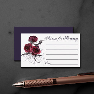Creepy Beautiful   Gothic Floral Bats Mommy Advice Begleitkarte