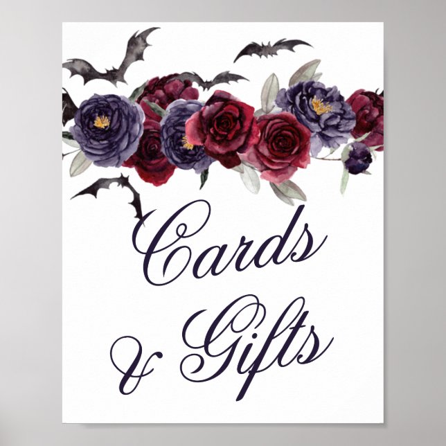Creepy Beautiful | Gotische Blumenkarten und Gesch Poster (Vorne)