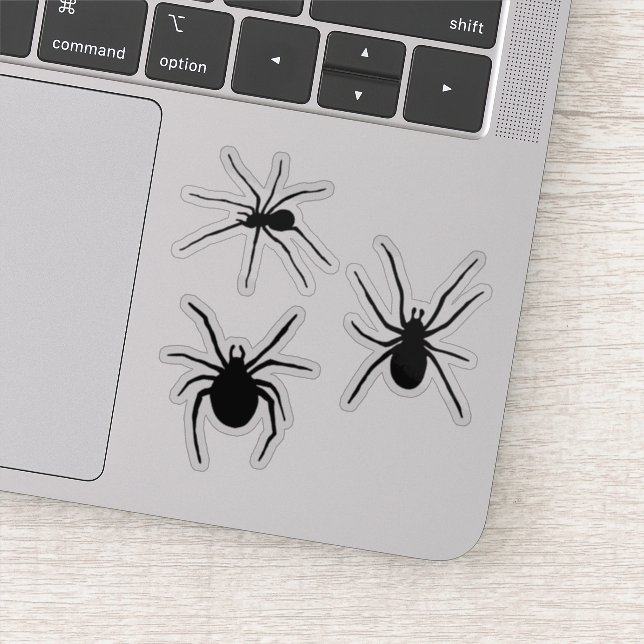 Creepy Black Spider Silhouetten Aufkleber (Detail)