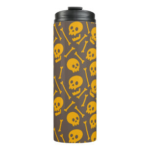 Creepy Bony Skulls und Knochen Thermal Tumbler Thermosbecher