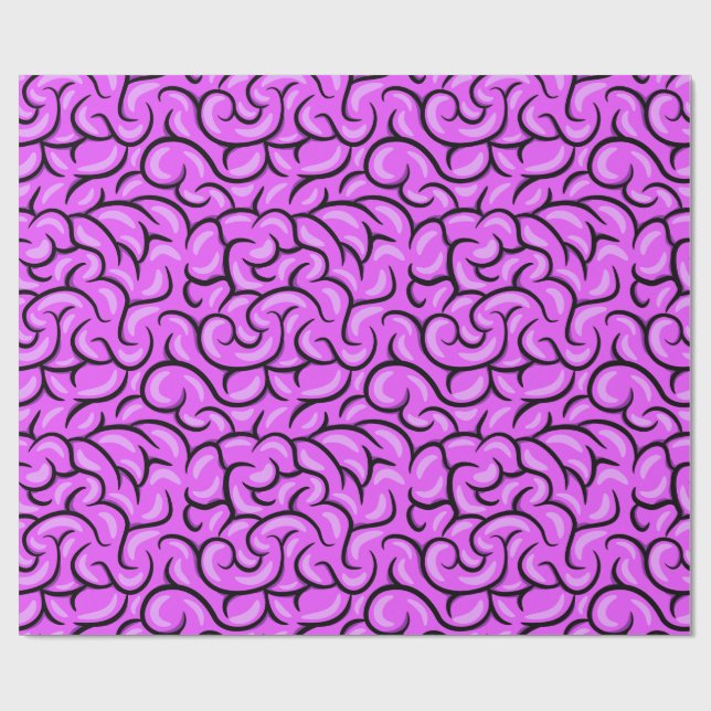 Creepy Brain Geschenkpapier (Flach)