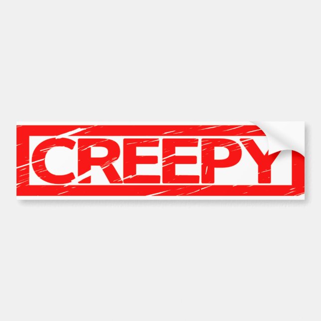 Creepy-Briefmarke Autoaufkleber (Vorne)