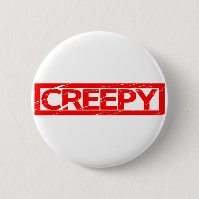 Creepy-Briefmarke Button (Vorderseite)