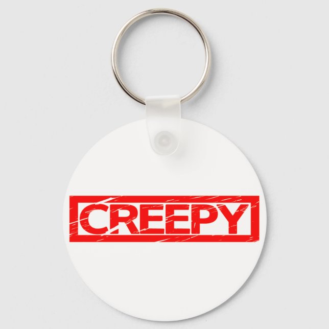 Creepy-Briefmarke Schlüsselanhänger (Vorderseite)