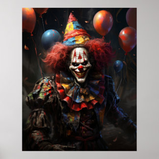 Creepy Carnival Clown Poster
