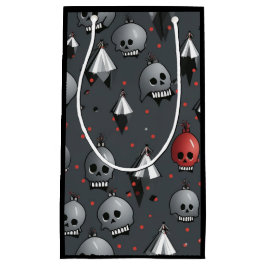Creepy Christmas Skull Geschenktasche (schwarz) Kleine Geschenktüte