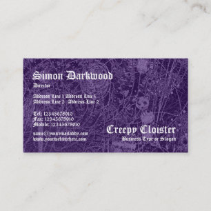 Creepy Cloister 02 - Abstact Tex - Dunkles Violett Visitenkarte