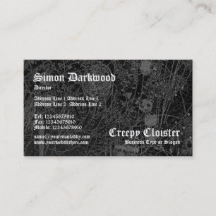 Creepy Cloister 02 - Abstact Tex - Schwarz Visitenkarte