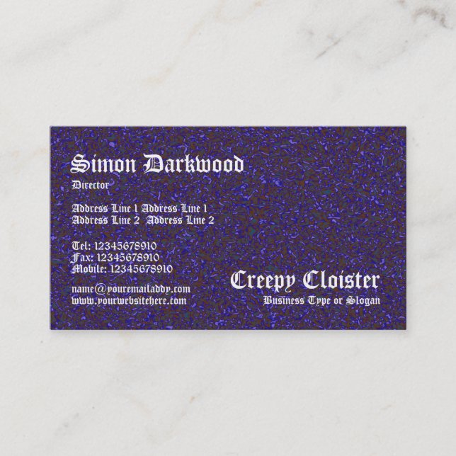 Creepy Cloister 02 - Color Tex Visitenkarte (Vorderseite)