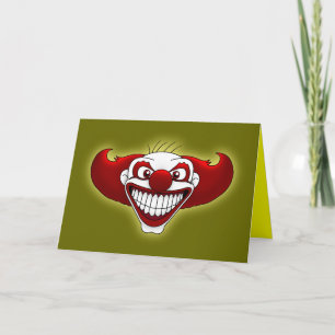Creepy Clown Greeting Card Karte