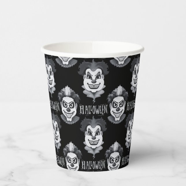 Creepy Clowns Spooky Halloween-Party Pappbecher (Links)