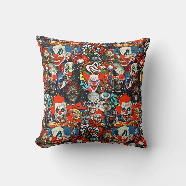 Creepy ClownsThrowkissen Kissen (Vorderseite)