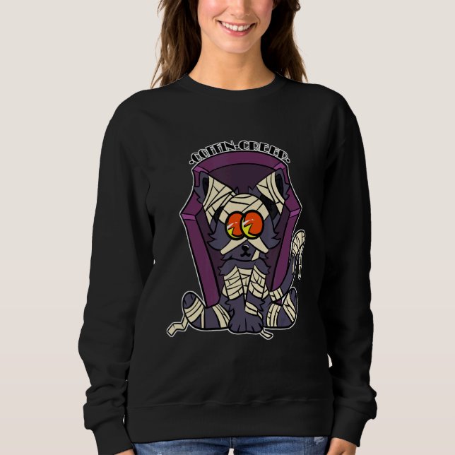 Creepy Coffin Cat Sweatshirt (Vorderseite)