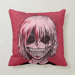 Creepy Cool Red and Black Girl Zombie Kissen