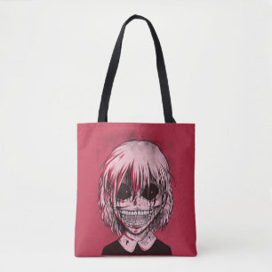 Creepy Cool Red and Black Girl Zombie Tasche