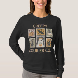 Creepy Courier Co mit Vintagen Halloween-Briefmark T-Shirt