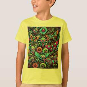 Creepy Crawly Chaos Neon Bug Monsters T-Shirt