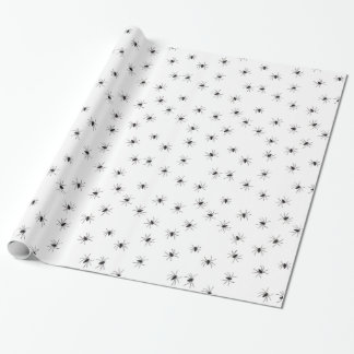 Creepy Crawly Spinnen Geschenkpackung, Schwarz-wei Geschenkpapier