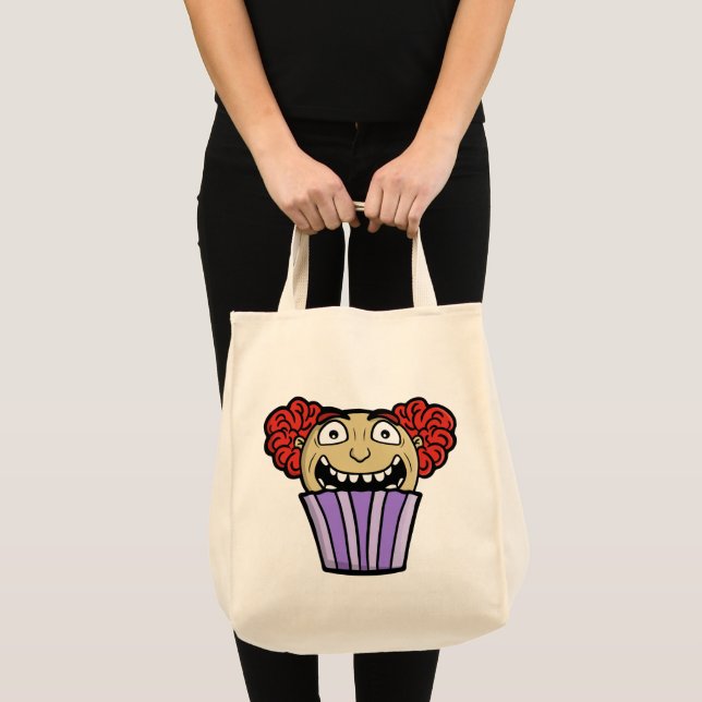Creepy Cupcake Clown Tragetasche (Vorderseite (Produkt))