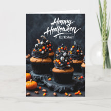 Creepy Cupcakes Happy Geburtstag auf Halloween