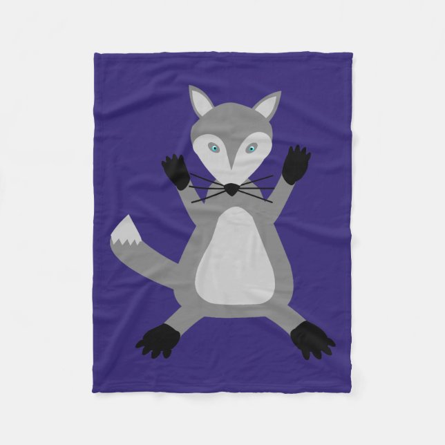 Creepy Cute Halloween Wolf Fleecedecke (Vorderseite)