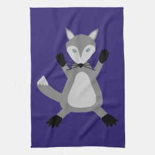Creepy Cute Halloween Wolf Geschirrtuch