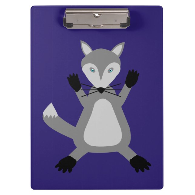 Creepy Cute Halloween Wolf Klemmbrett (Vorderseite)