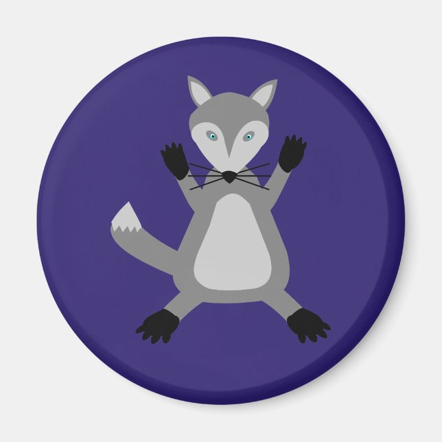 Creepy Cute Halloween Wolf Magnet (Vorne)