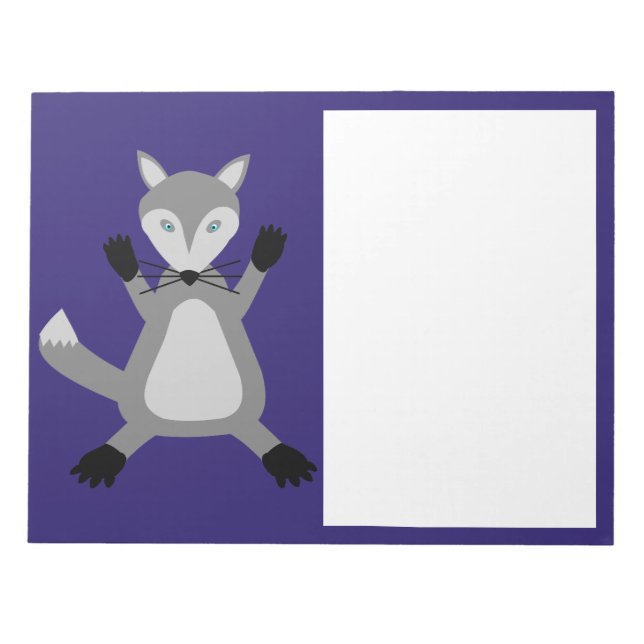 Creepy Cute Halloween Wolf Notizblock (Vorderseite)