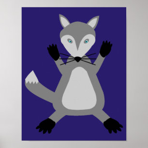 Creepy Cute Halloween Wolf Poster