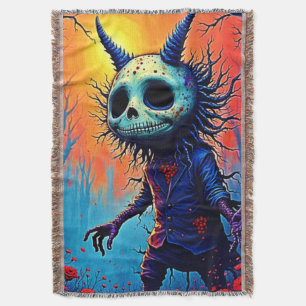 Creepy Dämon in spöttischem Holzdesign Decke