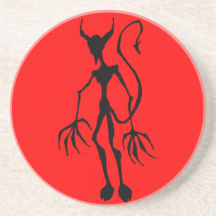 Creepy Devil Strichmännchen Untersetzer
