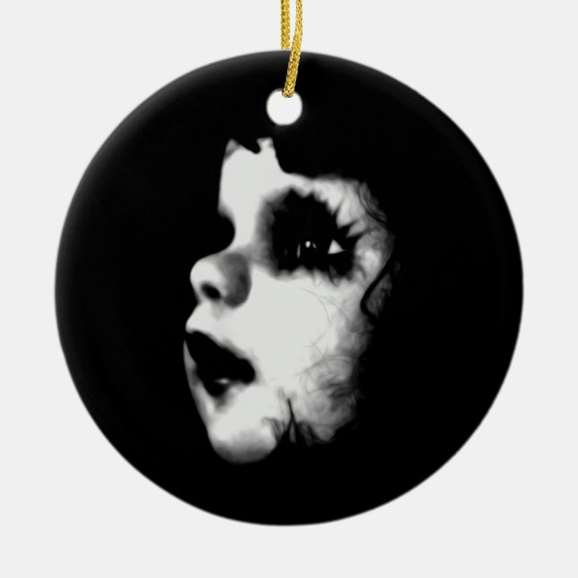 Creepy Doll Faces Keramik Ornament (Vorne)
