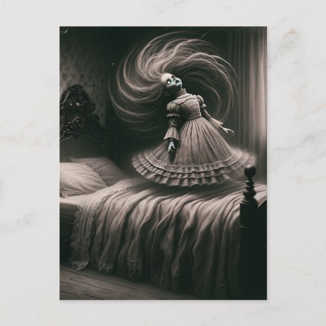 Creepy Doll Horror Postkarte (Vorderseite)