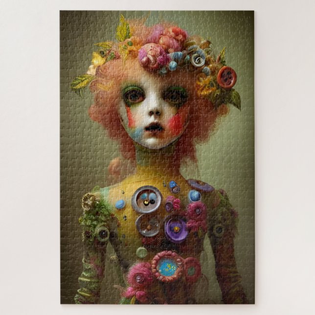 Creepy Doll - schwieriges Vintages Halloween (Vertikal)