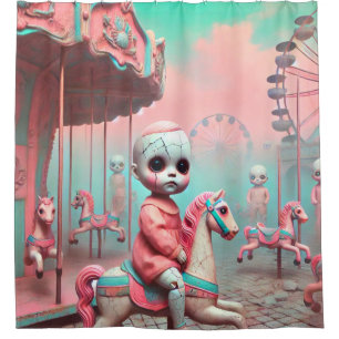 Creepy Dolls Duschvorhang