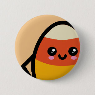Creepy Egg Candy Corn - Halloween Button