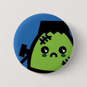 Creepy Egg Frankenstein - Halloween Button