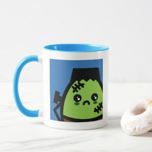 Creepy Egg Frankenstein Halloween Name hinzufüge Tasse